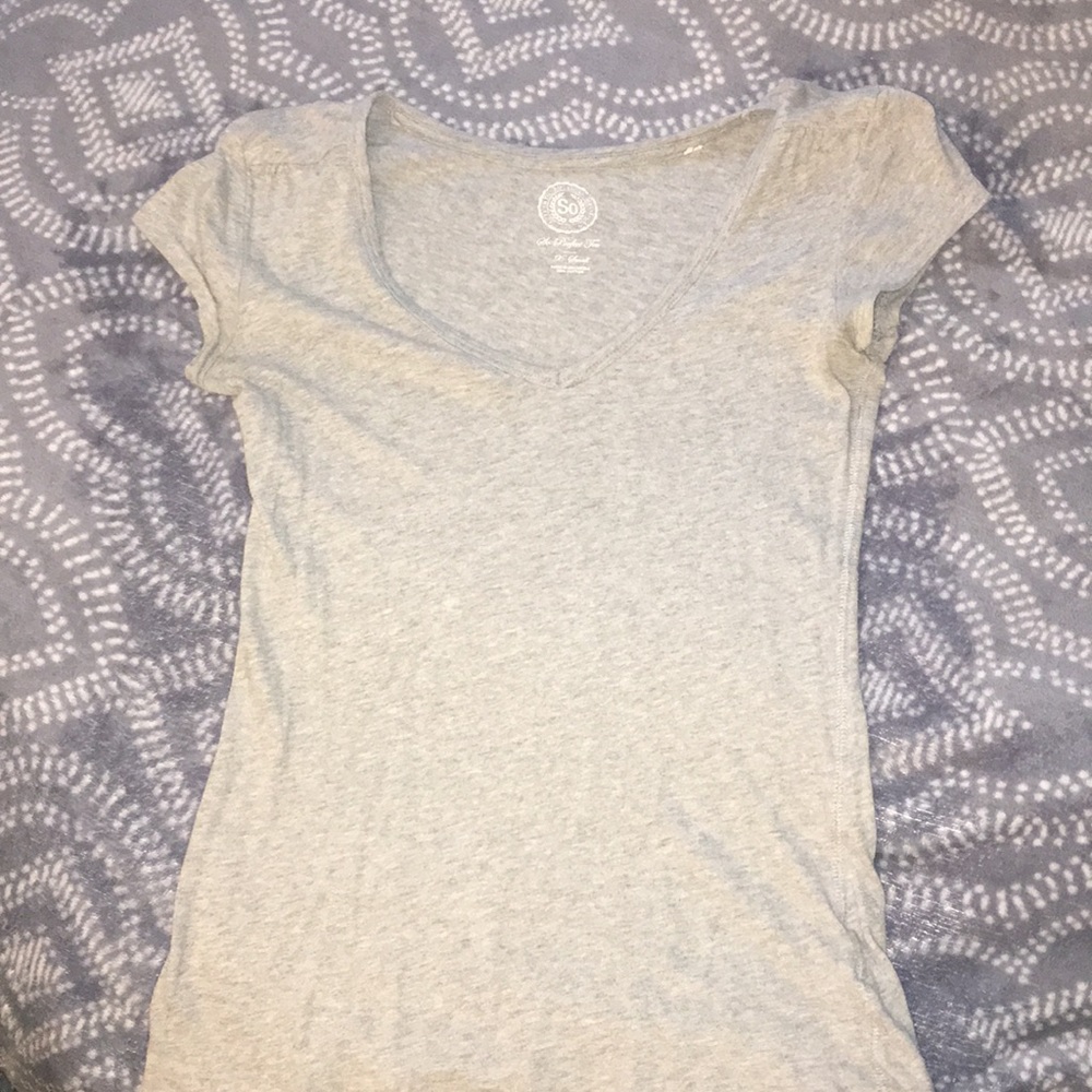 Grey V- neck